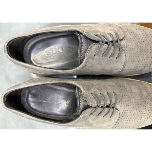 ECCO Men\'s Comfort Casual Shoes Size EU 46 US 12 Perforated Leather Gray main image 9